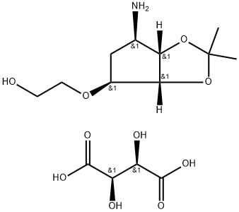 2-((3aR,4S,6R,6aS)-6-amino-2,2-dimethyltetrahydro-3aH-cyclopenta[d][1,3]dioxol-4-yloxy)ethanol L-tataric acid