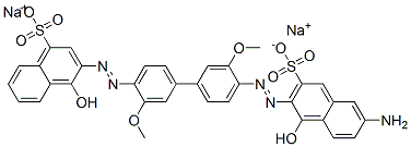 4-ヒドロキシ-3-[[4'-[[1-ヒドロキシ-6-(フェニルアミノ)-3-スルホ-2-ナフチル]アゾ]-3,3'-ジメトキシ-1,1'-ビフェニル-4-イル]アゾ]-1-ナフタレンスルホン酸二ナトリウム