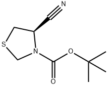(R)-4-CYANO-THIAZOLIDINE-3-CARBOXYLIC ACID TERT-BUTYL ESTER
 Struktur