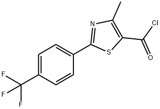 4-METHYL-2-[4-(TRIFLUOROMETHYL)PHENYL]-1,3-THIAZOLE-5-CARBONYL CHLORIDE Struktur