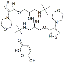 (R)-bis[3-[3-(tert-butylamino)-2-hydroxypropoxy]-4-morpholino-1,2,5-thiadiazole] maleate Struktur