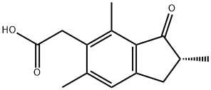(2R)-2,3-Dihydro-2,4,6-trimethyl-3-oxo-1H-indene-5-acetic acid Struktur