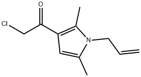 Ethanone, 2-chloro-1-[2,5-dimethyl-1-(2-propenyl)-1H-pyrrol-3-yl]- (9CI) Struktur