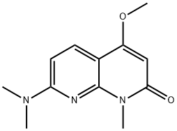 7-(dimethylamino)-4-methoxy-1-methyl-1,8-naphthyridin-2(1H)-one Struktur