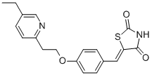 5-(4-(2-(5-Ethylpyridin-2-yl)ethoxy)benzylidene)thiazolidine-2,4-dione Structure