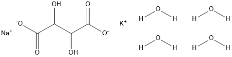 Potassium sodium tartrate tetrahydrate Structure