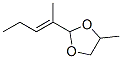 4-methyl-2-(1-methyl-1-butenyl)-1,3-dioxolane Struktur