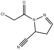 1H-Pyrazole-5-carbonitrile, 1-(chloroacetyl)-4,5-dihydro- (9CI) Struktur