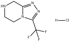 3-(三氟甲基)-5,6,7,8-四氫-[1,2,4]三唑并[4,3-a]吡嗪鹽酸鹽 結(jié)構(gòu)式