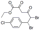 Hexanoic acid, 5,6-dibromo-6-[p-chlorophenyl]-2,4-dioxo-, ethyl ester Struktur