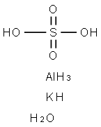 Aluminium potassium sulfate dodecahydrate Struktur