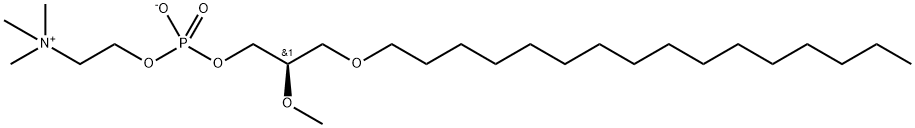 1-O-HEXADECYL-2-O-METHYL-SN-GLYCERYL-3-PHOSPHORYLCHOLINE Struktur