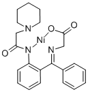 N-[ALPHA-[2-(PIPERIDINOACETAMIDO)PHENYL]BENZYLIDENE]GLYCINATO]NICKEL Struktur