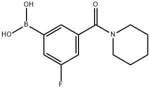 3-FLUORO-5-(PIPERIDIN-1-YLCARBONYL)BENZENEBORONIC ACID price.