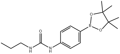 1-PROPYL-3-[4-(4,4,5,5-TETRAMETHYL-1,3,2-DIOXABOROLAN-2-YL)PHENYL]UREA Structure