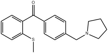 4'-PYRROLIDINOMETHYL-2-THIOMETHYLBENZOPHENONE Struktur