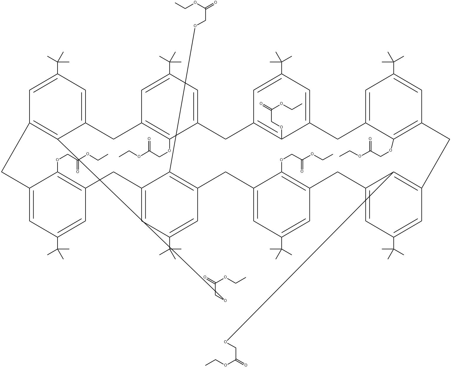 4-TERT-BUTYLCALIX(8)ARENE-OCTAACETIC ACID OCTAETHYL ESTER Struktur