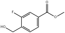 Benzoic acid, 3-fluoro-4-(hydroxyMethyl)-, Methyl ester Struktur