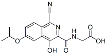 Glycine,  N-[[1-cyano-4-hydroxy-6-(1-methylethoxy)-3-isoquinolinyl]carbonyl]- Struktur
