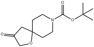 3-Oxo-1-oxa-8-aza-spiro[4.5]decane-8-carboxylic acid tert-butyl ester Struktur