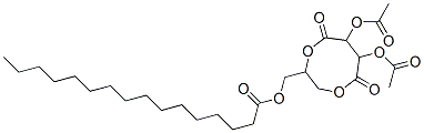 1-[[(1-oxohexadecyl)oxy]methyl]ethylene 2,3-bis(acetoxy)succinate Struktur