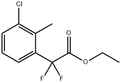 Ethyl 2-(3-chloro-2-methylphenyl)-2,2-difluoroacetate Struktur