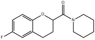 1-[(6-Fluoro-3,4-dihydro-2H-1-benzopyran-2-yl)carbonyl]piperidine Structure