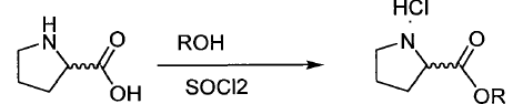 D-脯氨酸甲酯鹽酸鹽的合成