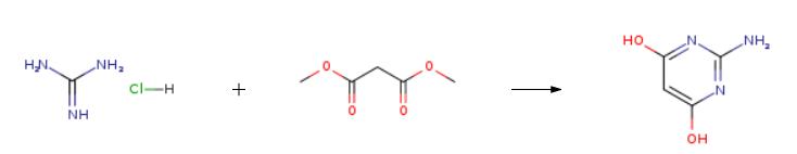 synthesis of 2-Amino-4,6-dihydroxypyrimidine.png