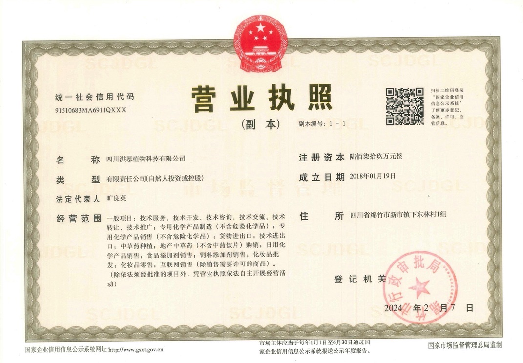 Business License Of EnterpriseLegal Person