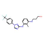 3-((2-methyl-3-((1-(4-(trifluoromethyl)phenyl)-1H-1,2,4-triazol-3-yl)amino)phenyl)amino)propan-1-ol