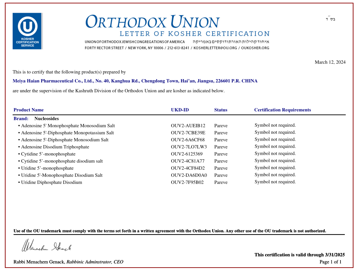 Certificate of accreditation