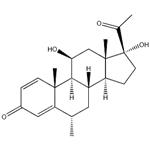 Pregna-1,4-diene-3,20-dione,11,17-dihydroxy-6-methyl-, (6a,11b)-