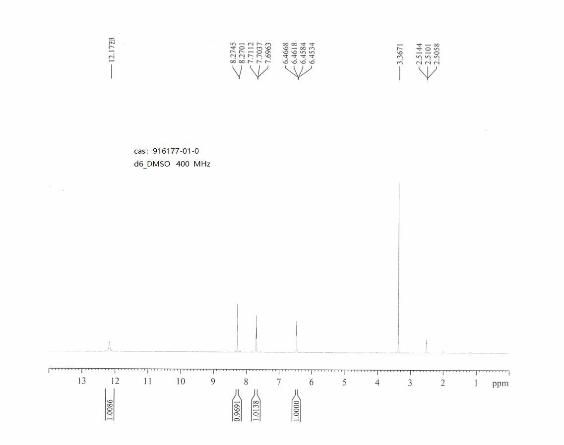 1H-Pyrrolo[2,3-b]pyridine, 4-broMo-5-fluoro-(916177-01-0) <sup>1</sup>H NMR