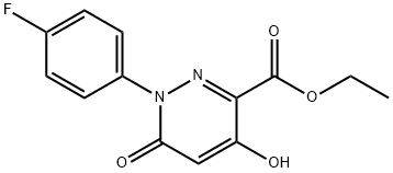 ETHYL 1-(4-FLUOROPHENYL)-4-HYDROXY-6-OXO-1,6-DIHYDRO-3-PYRIDAZINECARBOXYLATE Struktur