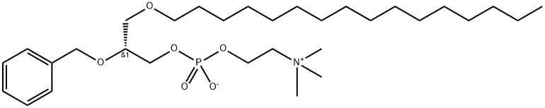 1-O-HEXADECYL-2-O-BENZYL-SN-GLYCERO-3-PHOSPHOCHOLINE Struktur