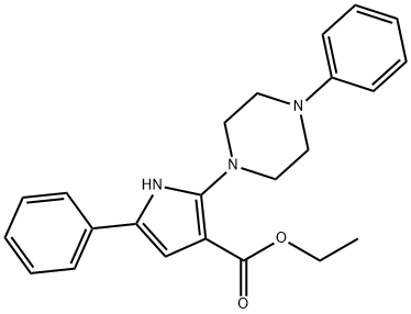 ETHYL 5-PHENYL-2-(4-PHENYLPIPERAZINO)-1H-PYRROLE-3-CARBOXYLATE Struktur