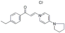 1-(4-ETHYLPHENYL)-3-(4-TETRAHYDRO-1H-PYRROL-1-YLPYRIDINIUM-1-YL)PROP-2-EN-1-ONE CHLORIDE Struktur