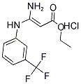 3-ETHOXY-3-OXO-1-[3-(TRIFLUOROMETHYL)ANILINO]-1-PROPEN-1-AMINIUM CHLORIDE Struktur