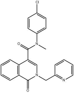 N-(4-CHLOROPHENYL)-N-METHYL-1-OXO-2-(2-PYRIDINYLMETHYL)-1,2-DIHYDRO-4-ISOQUINOLINECARBOXAMIDE Struktur