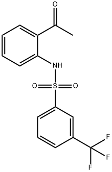 N-(2-ACETYLPHENYL)-3-(TRIFLUOROMETHYL)BENZENESULFONAMIDE Struktur