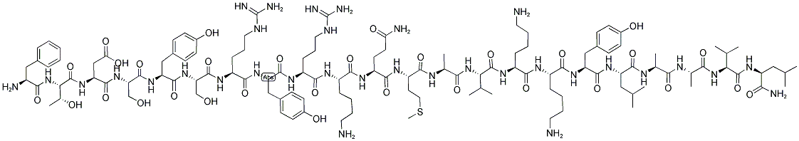 H-PHE-THR-ASP-SER-TYR-SER-ARG-TYR-ARG-LYS-GLN-MET-ALA-VAL-LYS-LYS-TYR-LEU-ALA-ALA-VAL-LEU-NH2