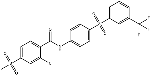 2-CHLORO-4-(METHYLSULFONYL)-N-(4-([3-(TRIFLUOROMETHYL)PHENYL]SULFONYL)PHENYL)BENZENECARBOXAMIDE Structure
