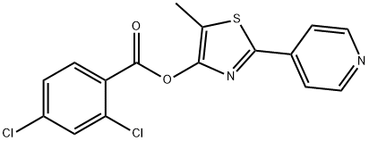 5-METHYL-2-(4-PYRIDINYL)-1,3-THIAZOL-4-YL 2,4-DICHLOROBENZENECARBOXYLATE Struktur