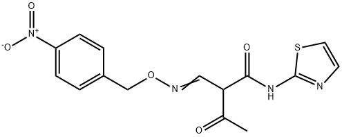 2-(([(4-NITROBENZYL)OXY]IMINO)METHYL)-3-OXO-N-(1,3-THIAZOL-2-YL)BUTANAMIDE Structure