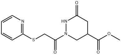 METHYL 6-OXO-2-[2-(2-PYRIDINYLSULFANYL)ACETYL]HEXAHYDRO-4-PYRIDAZINECARBOXYLATE Struktur