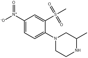 1-[2-(METHYLSULFONYL)-4-NITROPHENYL]-3-METHYLPIPERAZINE Struktur