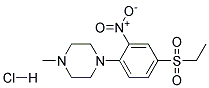 1-[4-(ETHYLSULFONYL)-2-NITROPHENYL]-4-METHYLPIPERAZINE HYDROCHLORIDE Struktur