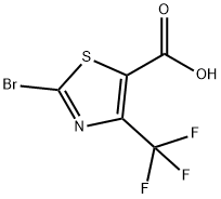 2-Bromo-4-(trifluoromethyl)-1,3-thiazole-5-carboxylic acid Struktur