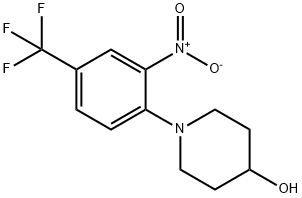 1-[2-NITRO-4-(TRIFLUOROMETHYL)PHENYL]PIPERIDIN-4-OL Struktur